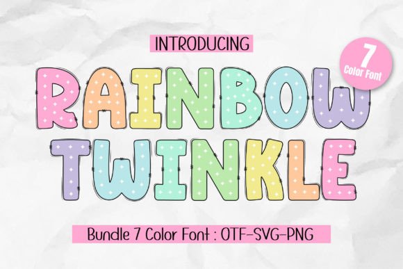 Rainbow Twinkle: A Playful Color Font for Vibrant Projects