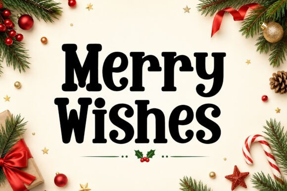 Say Hello to Merry Wishes: A Spirited Christmas Display Font