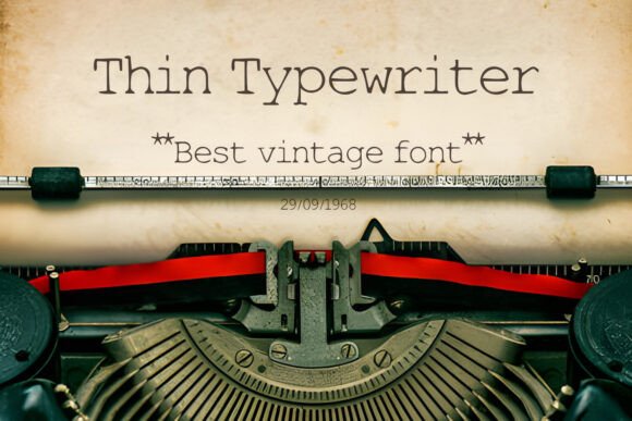 Thin Typewriter: A Distressed Serif Font with Vintage Soul
